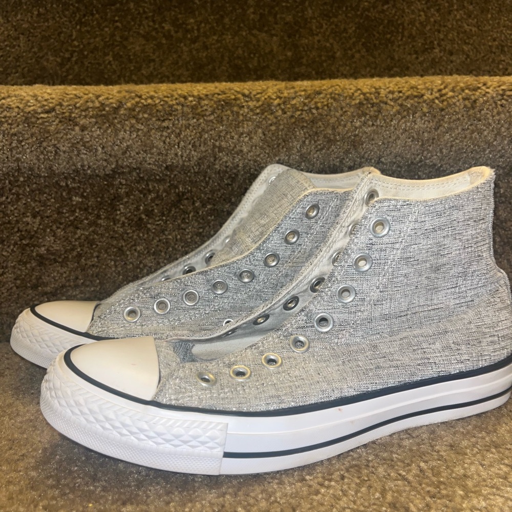 Converse Sparkly grey High-Top Sneakers